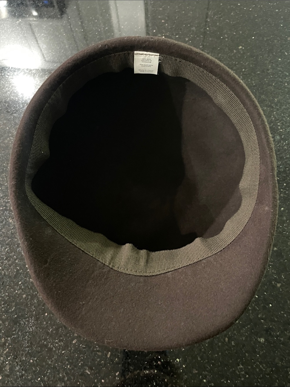Chocolate Brown 100% Wool Baker Boy Newsboy Hat One Size - Picture 6 of 7